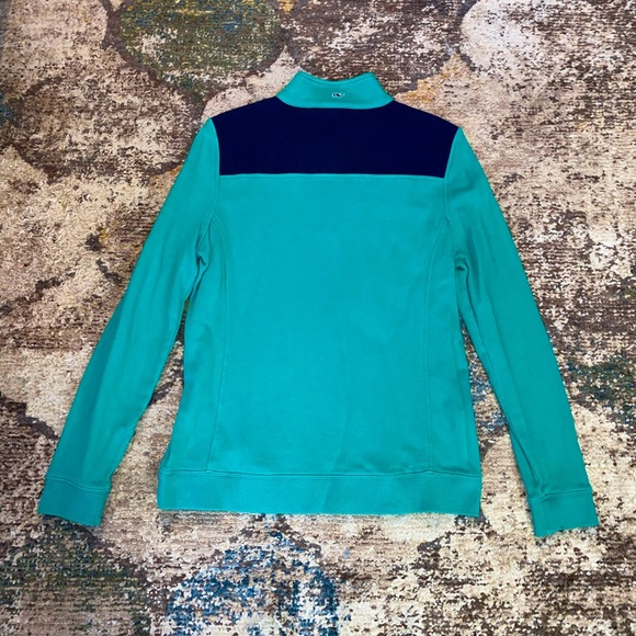 NWOT VINEYARD VINES Navy/Teal Pullover, Size Medium - Picture 3 of 9